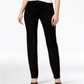 Calça jeans feminina estilo &amp; co, cintura média, justa, preta, tamanho 2