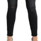 Calça jeans skinny Guess Selah Studded Curve feminina, preta, tamanho 30
