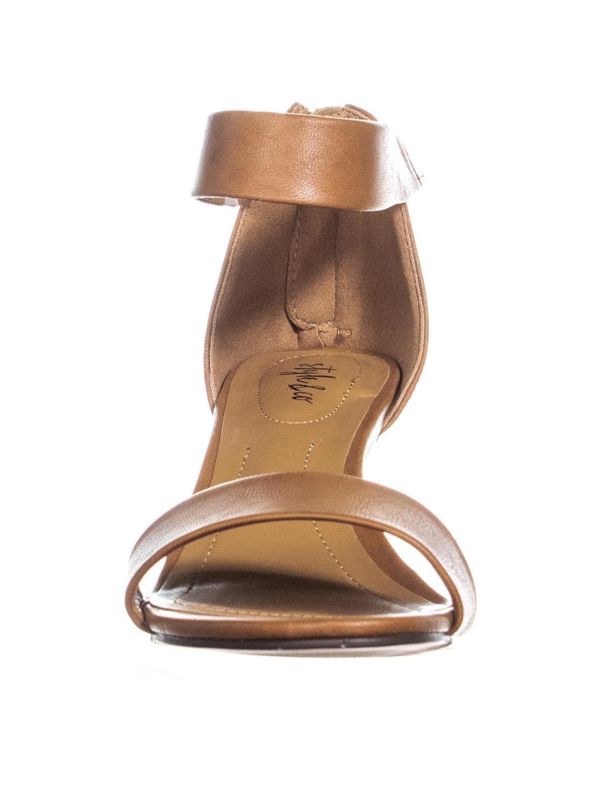 Sandálias sociais femininas Paycee de duas peças, estilo &amp; co, marrom, tamanho 8 W