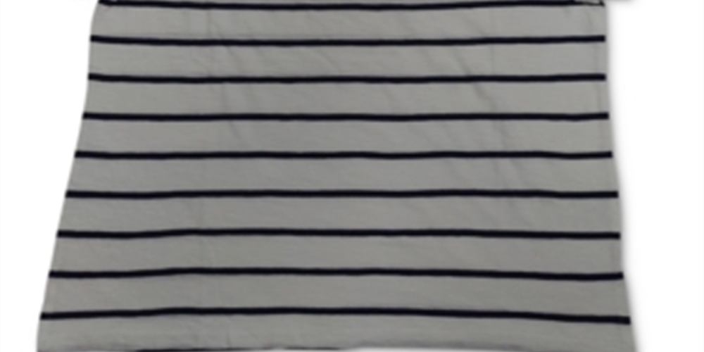 Charter Club Blusa feminina listrada de algodão com ilhós, azul, tamanho pequeno, extragrande
