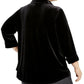 Charter Club Plus Size Feminino com Botões Frontais em Veludo Preto Tamanho 1X
