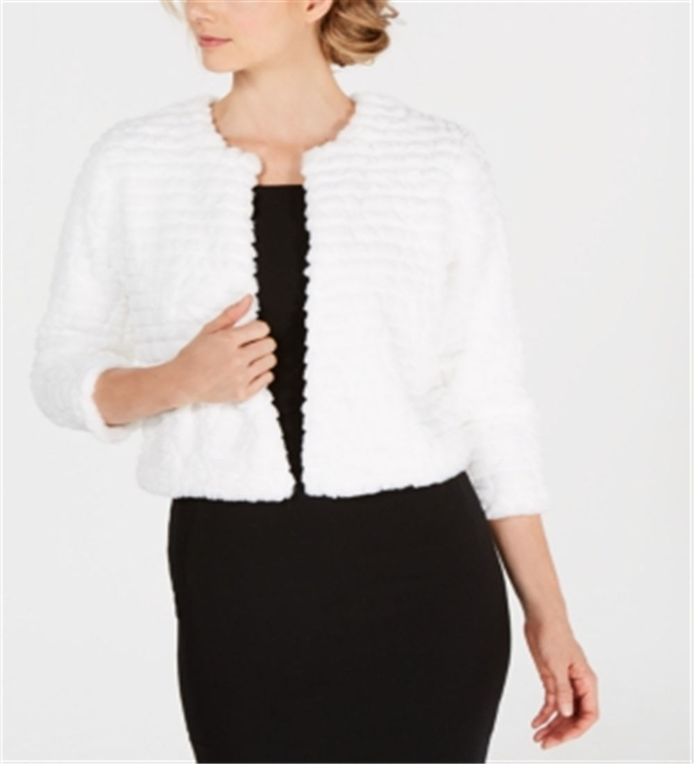 Calvin Klein Casaco Feminino Pele Sintética Branco Tamanho Pequeno M