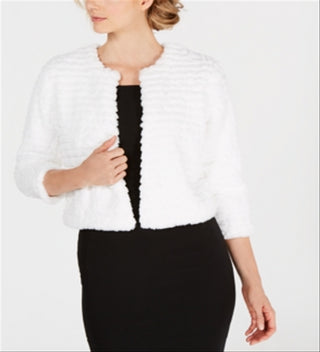 Calvin Klein Casaco Feminino Pele Sintética Branco Tamanho Pequeno M