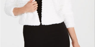 Calvin Klein Casaco Feminino Pele Sintética Branco Tamanho Pequeno M