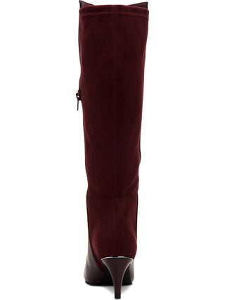 Botas femininas Alfani Arch Support com amortecimento Hakuu Almond Toe e salto gatinho, com zíper, tamanho 7,5 M, vermelhas