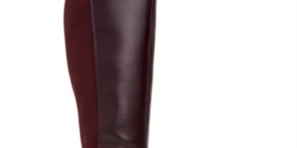 Botas femininas Alfani Arch Support com amortecimento Hakuu Almond Toe e salto gatinho, com zíper, tamanho 7,5 M, vermelhas