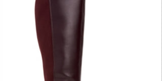 Botas femininas Alfani Arch Support com amortecimento Hakuu Almond Toe e salto gatinho, com zíper, tamanho 7,5 M, vermelhas