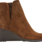 Bota feminina Rockport Hollis Vcut, couro marrom, tamanho 7,5 M