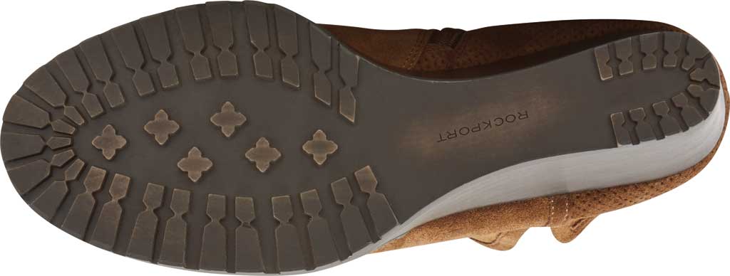 Bota feminina Rockport Hollis Vcut, couro marrom, tamanho 7,5 M