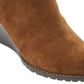 Bota feminina Rockport Hollis Vcut, couro marrom, tamanho 7,5 M