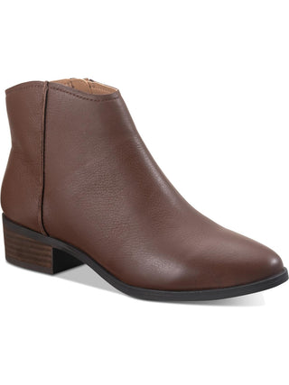 Botas femininas American Rag Jolene de couro, bico amendoado, marrom, tamanho 8 M