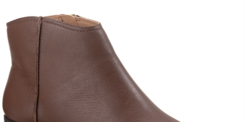 Botas femininas American Rag Jolene de couro, bico amendoado, marrom, tamanho 8 M