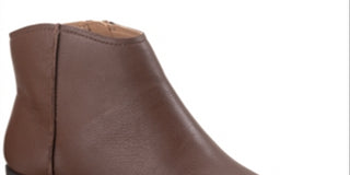 Botas femininas American Rag Jolene de couro, bico amendoado, marrom, tamanho 8 M
