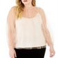 Regata transparente feminina International Concepts rosa tamanho 2XL