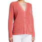 Cardigan feminino canelado de linho Eileen Fisher, laranja, tamanho 1X