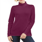Blusa feminina Karen Scott lisa manga comprida, roxa, tamanho pequeno pequeno