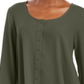 Blusa feminina estilo swing verde tamanho médio