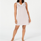 Vestido de noite feminino Charter Club, de malha super macia com acabamento em renda, rosa, tamanho M