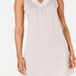 Vestido de noite feminino Charter Club, de malha super macia com acabamento em renda, rosa, tamanho M