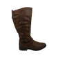 Botas de montaria largas de couro sintético Alysha para mulheres BareTraps, marrom, tamanho 9M