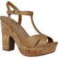 Sandálias femininas Sun + Stone Jamie Platform com salto aberto e bico fino, tamanho 9,5 M