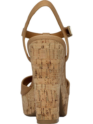 Sandálias femininas Sun + Stone Jamie Platform com salto aberto e bico fino, tamanho 9,5 M