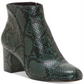 INC International Concepts Sapatos Femininos Floriann Couro Biqueira Amêndoa Tornozelo Moda Verde Tamanho 9M