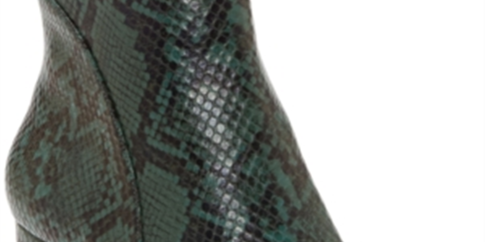 INC International Concepts Sapatos Femininos Floriann Couro Biqueira Amêndoa Tornozelo Moda Verde Tamanho 9M