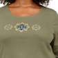 Karen Scott Camisa Plus Size Feminina com Lantejoulas e Flores Verde Tamanho 4X
