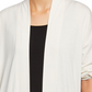 Cardigan feminino Eileen Fisher Tencel com frente aberta, marrom, tamanho médio