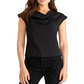 Rachel Roy Blusa feminina azul-petróleo sem mangas com gola alta, pavão escuro, tamanho XX-G