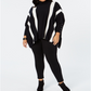 Poncho feminino Alfani Plus listrado preto, tamanhos 2X
