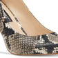 Sapatos femininos Nine West Croc Embossed Tatiana Leather Pump Preto Tamanho 7 M