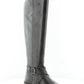 Bota Fadora Feminina de Couro com Bico Redondo, Inc International Concepts, Preta