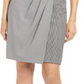 Saia plissada pied-de-poule feminina Calvin Klein, cinza, tamanho 2