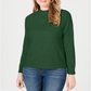 Karen Scott Suéter Feminino Manga Longa Gola Redonda com Zíper Verde Tamanho XS