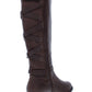 Botas de montaria femininas Thalia Sodi Veronika em couro sintético, marrom, tamanho 5,5 M