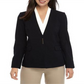 Calvin Klein Blazer Feminino Sem Gola e Botão Único Azul Marinho Tamanho 16