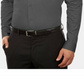 Camisa social masculina CALVIN KLEIN de algodão com gola cinza e ajuste slim, tamanho 2XL