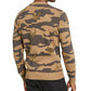 Suéter masculino de algodão com ajuste clássico e gola redonda camuflada marrom Inc 3XL