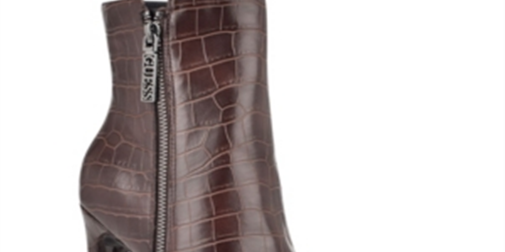 Botas femininas GUESS Dejah 2 com plataforma de couro sintético, marrom, 10 M