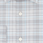 Camisa social masculina Michael Kors Classic Regular Fit, sem passar roupa, para Airsoft Performance, xadrez elástica, cinza, tamanho GG