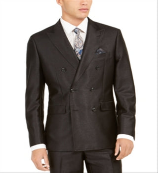 Jaqueta masculina Tallia de abotoamento simples, preta, tamanho 40S