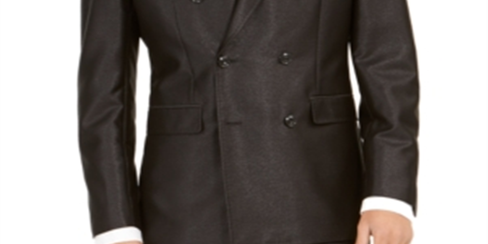 Jaqueta masculina Tallia de abotoamento simples, preta, tamanho 40S