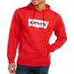 Moletom com capuz Levi's Burndlen Fleece Logo Masculino Vermelho Tamanho Médio
