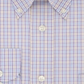 Camisa social masculina Eagle Tattersall Point Collar Slim Fit, sem passar a ferro, roxa, tamanho 2XL 18-34/3