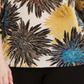 Blusa feminina Alfani Plus com estampa de manga dolman, amarela, tamanho 2X