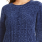 Suéter Karen Scott Feminino de Tricô em Chenille Azul Tamanho XS