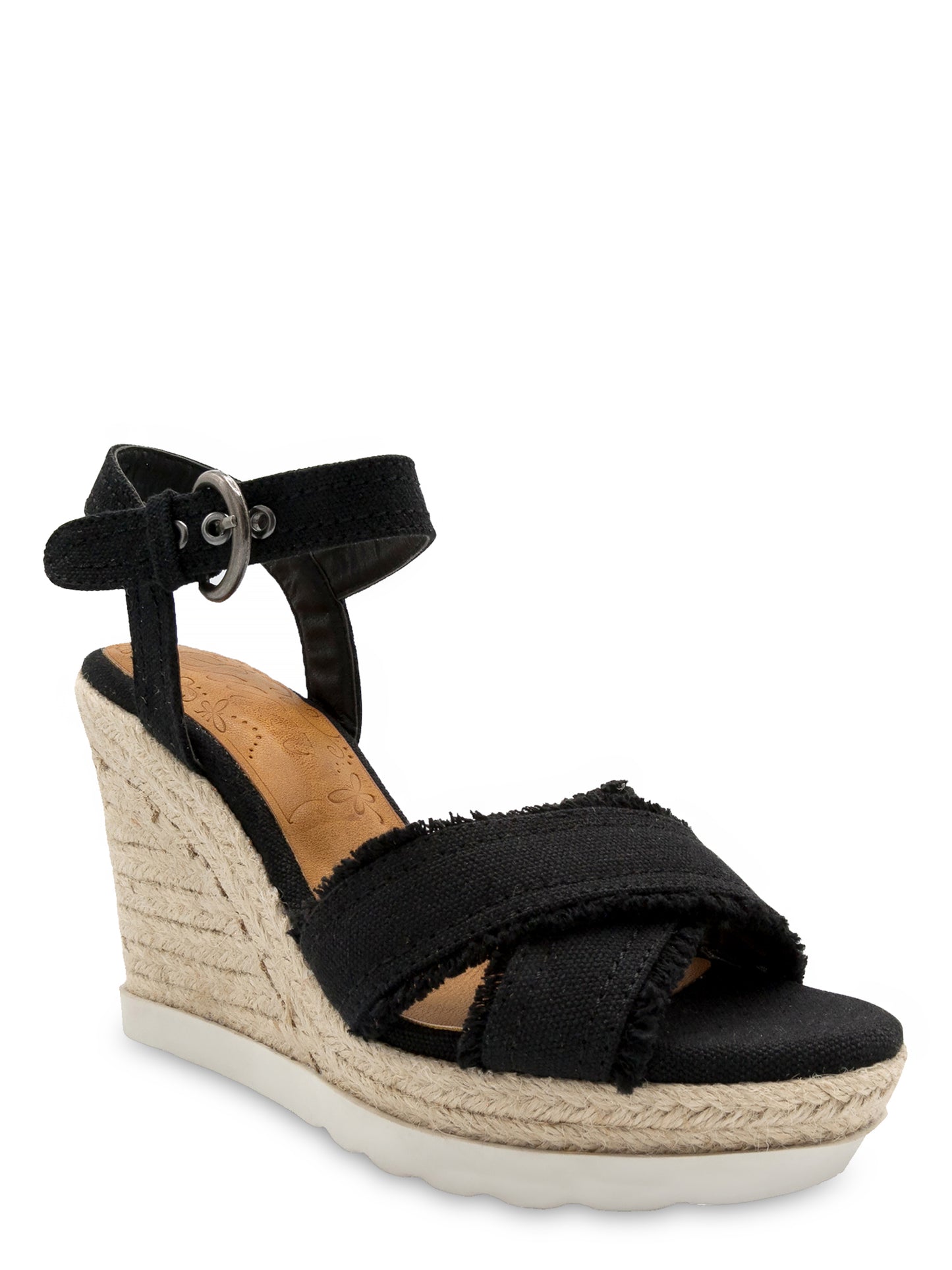 Sandália feminina Sugar Fave Wedge preta tamanho 7 M