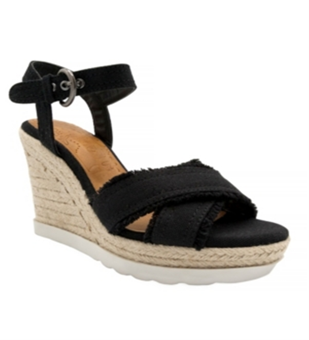 Sandália feminina Sugar Fave Wedge preta tamanho 7 M